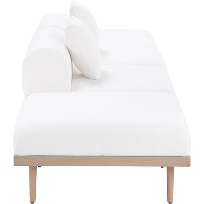Laguna 142" Cream Water Resistant Fabric 4pc. Outdoor Modular Sofa