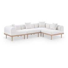 Laguna 106.5" Cream Water Resistant Fabric 4pc. Outdoor Modular Sectional