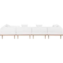 Laguna 142" Cream Water Resistant Fabric 5pc. Outdoor Modular Sectional