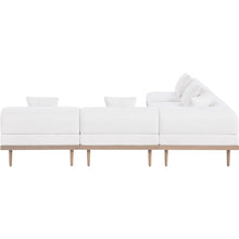 Laguna 106.5" Cream Water Resistant Fabric 5pc. Outdoor Modular Sectional