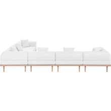 Laguna 142" Cream Water Resistant Fabric 6pc. Outdoor Modular Sectional