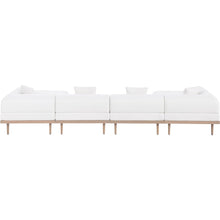 Laguna 142" Cream Water Resistant Fabric 6pc. Outdoor Modular Sectional