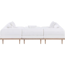 Laguna 106.5" Cream Water Resistant Fabric 6pc. Outdoor Modular Sectional