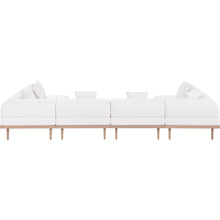 Laguna 142" Cream Water Resistant Fabric 6pc. Outdoor Modular Sectional
