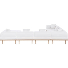 Laguna 142" Cream Water Resistant Fabric 7pc. Outdoor Modular Sectional