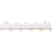 Laguna 177.5" Cream Water Resistant Fabric 7pc. Outdoor Modular Sectional