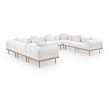 Laguna 142" Cream Water Resistant Fabric 8pc. Outdoor Modular Sectional