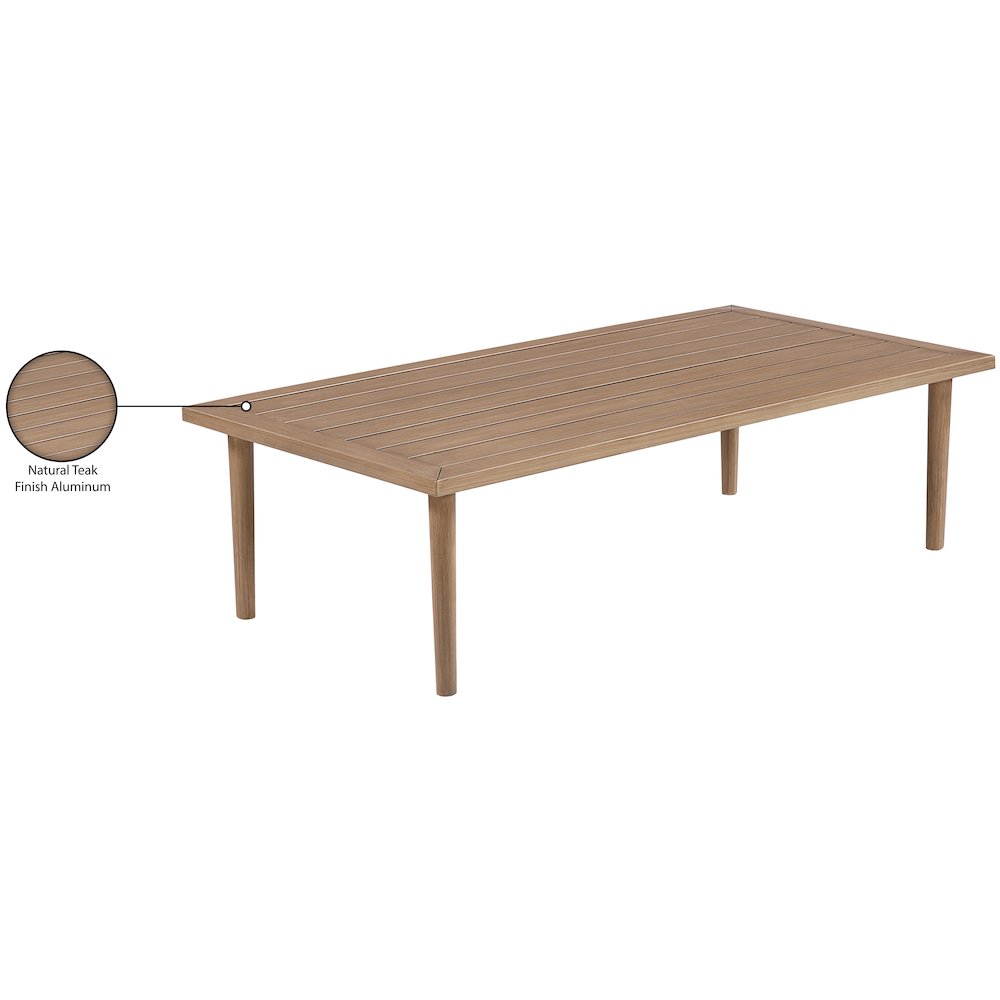 Laguna Natural Aluminum Outdoor Patio Coffee Table