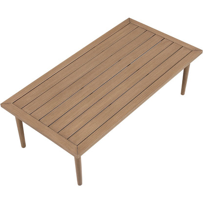 Laguna Natural Aluminum Outdoor Patio Coffee Table