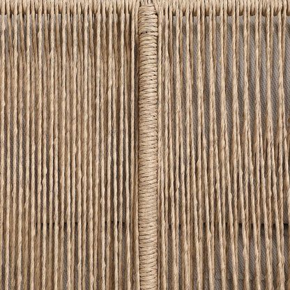 Coastline 70" Beige Olefin Water Resistant Fabric Wicker Outdoor Patio Loveseat