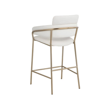 Yara Cream Vegan Leather Counter Stool