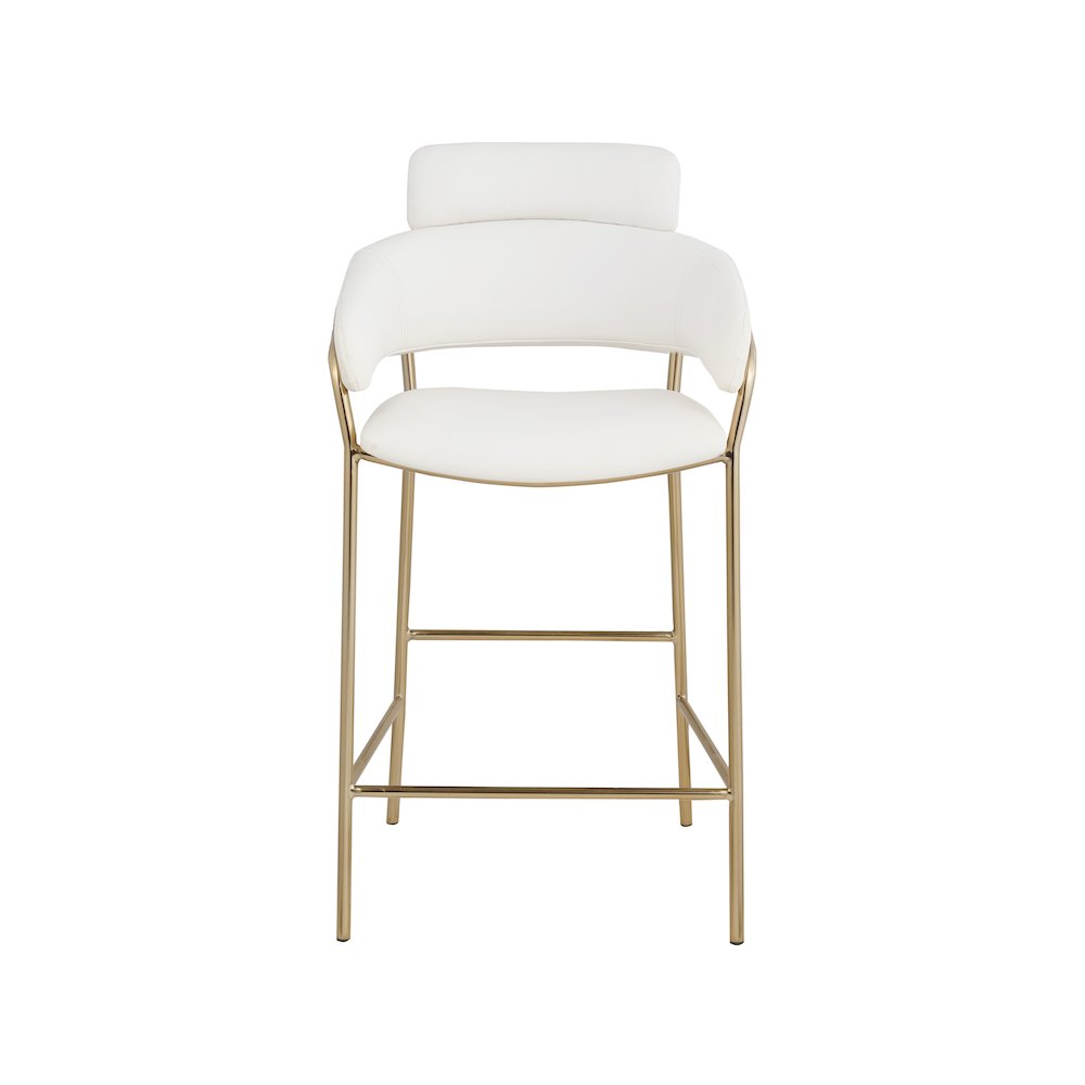 Yara Cream Vegan Leather Counter Stool