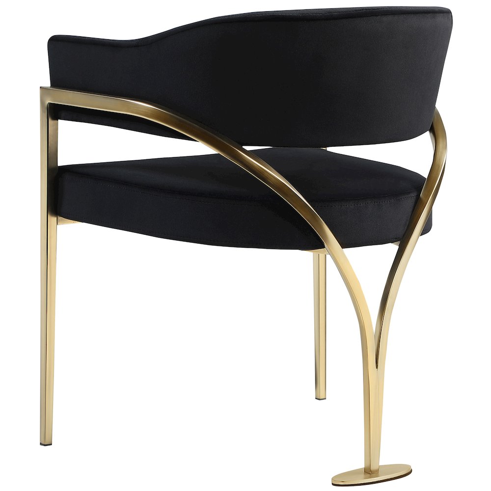Madelyn Black Velvet Dining Chair, Set of 2