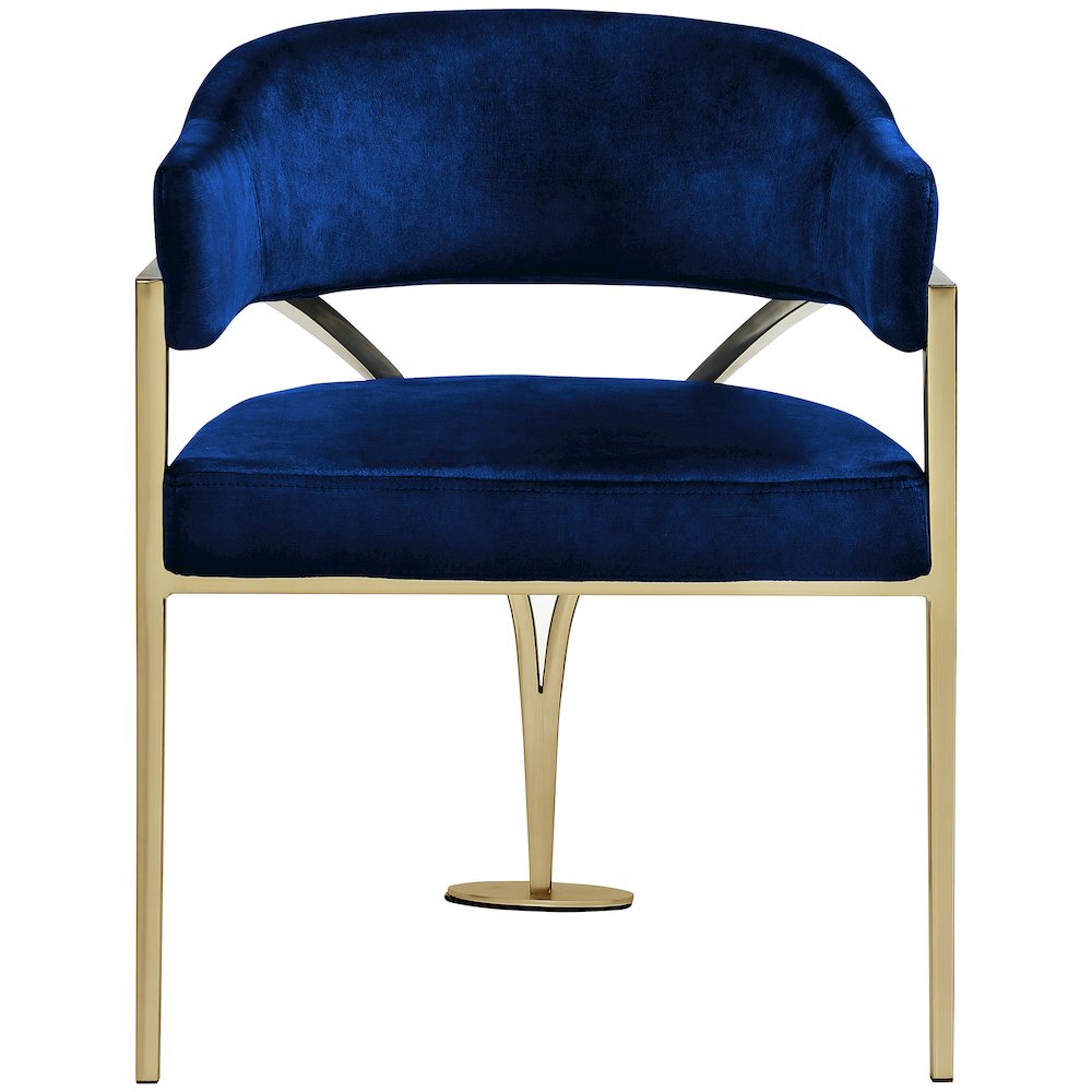 Madelyn Navy Velvet Dining Chair, Set of 2