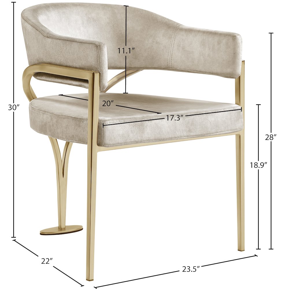 Madelyn Stone Velvet Dining Chair, Set of 2