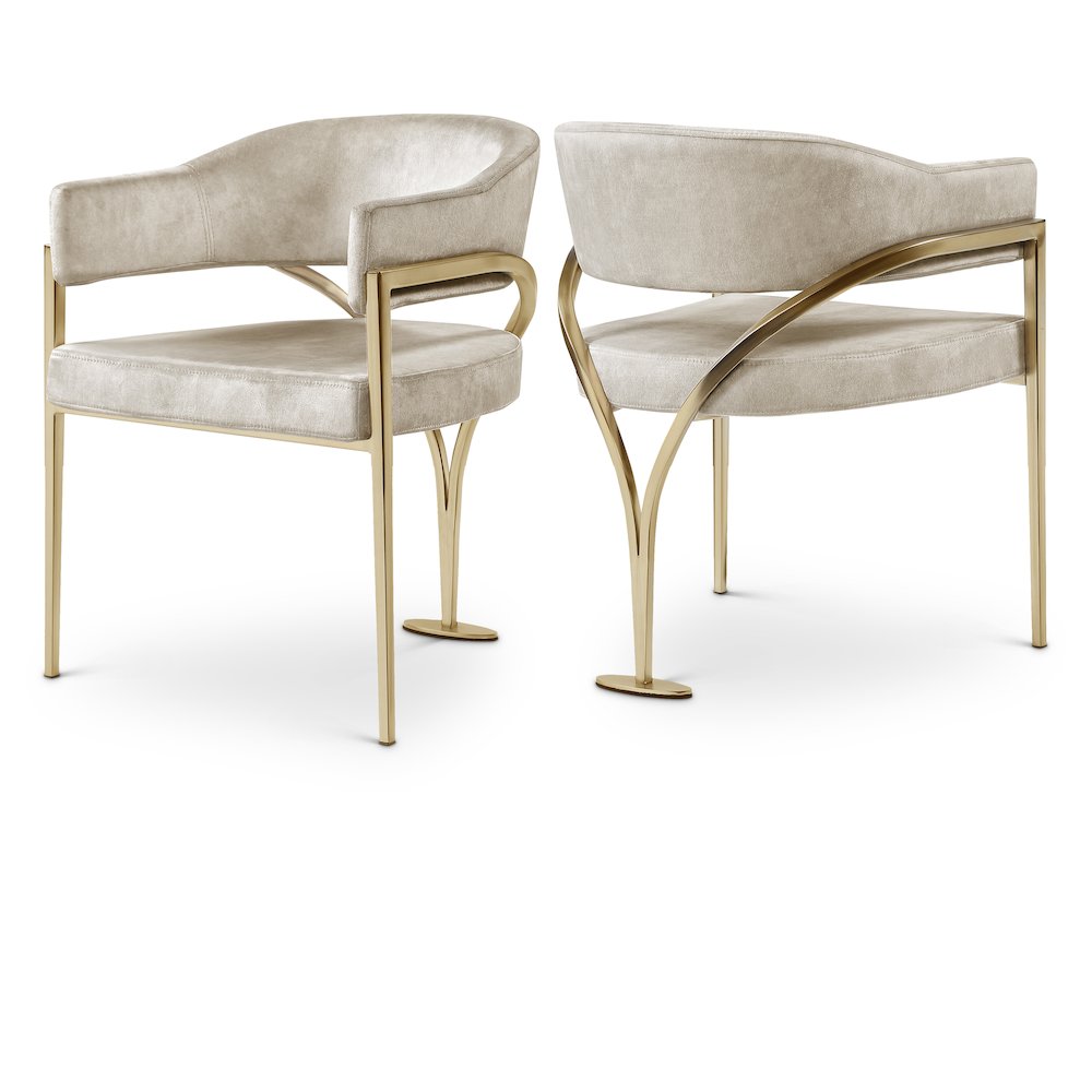 Madelyn Stone Velvet Dining Chair, Set of 2