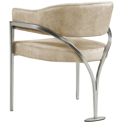 Madelyn Beige Velvet Dining Chair, Set of 2