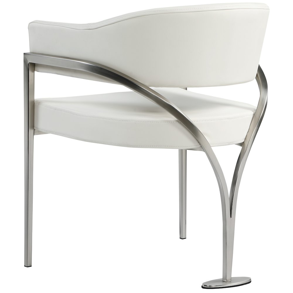 Madelyn Cream Vegan Leather Dining Chair, Set of 2