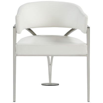 Madelyn Cream Vegan Leather Dining Chair, Set of 2