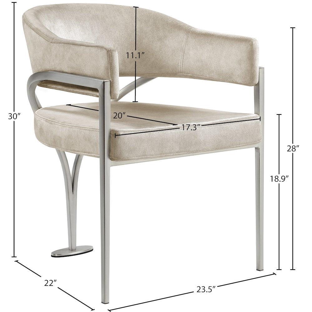 Madelyn Stone Velvet Dining Chair, Set of 2