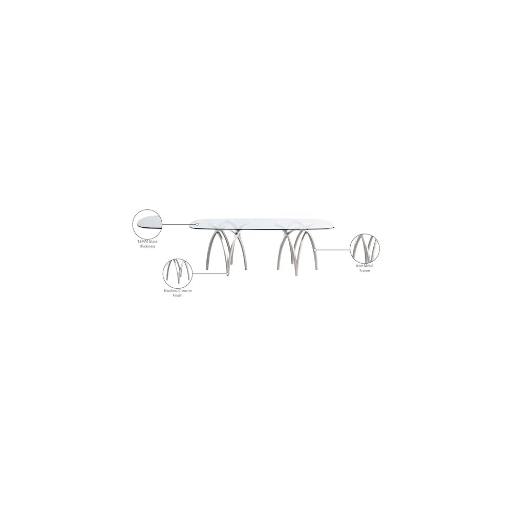 Madelyn Silver Dining Table