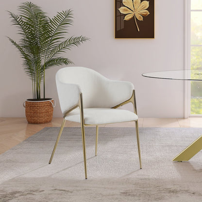 Nial Cream Boucle Fabric Dining Chair, Set of 2