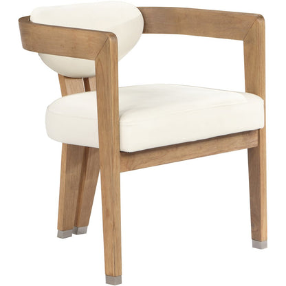 Carlyle Cream Vegan Leather Dining Chair