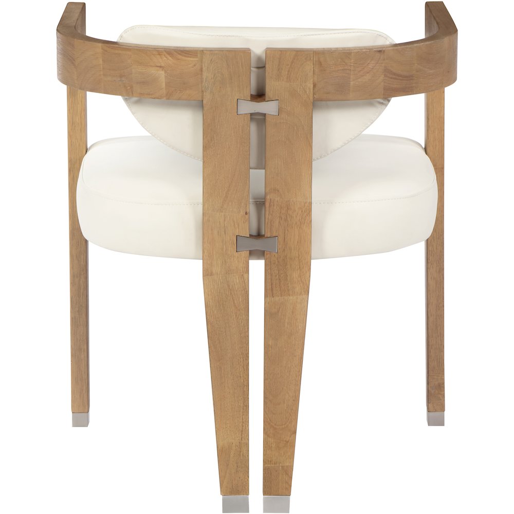 Carlyle Cream Vegan Leather Dining Chair