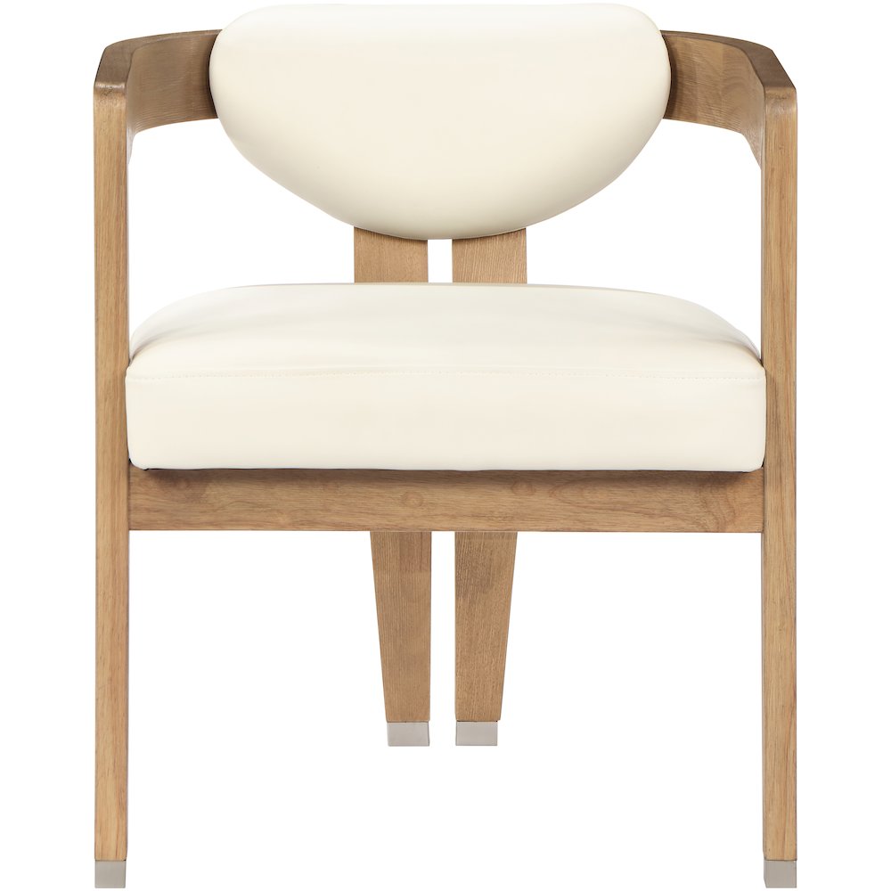 Carlyle Cream Vegan Leather Dining Chair