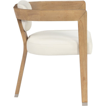 Carlyle Cream Vegan Leather Dining Chair
