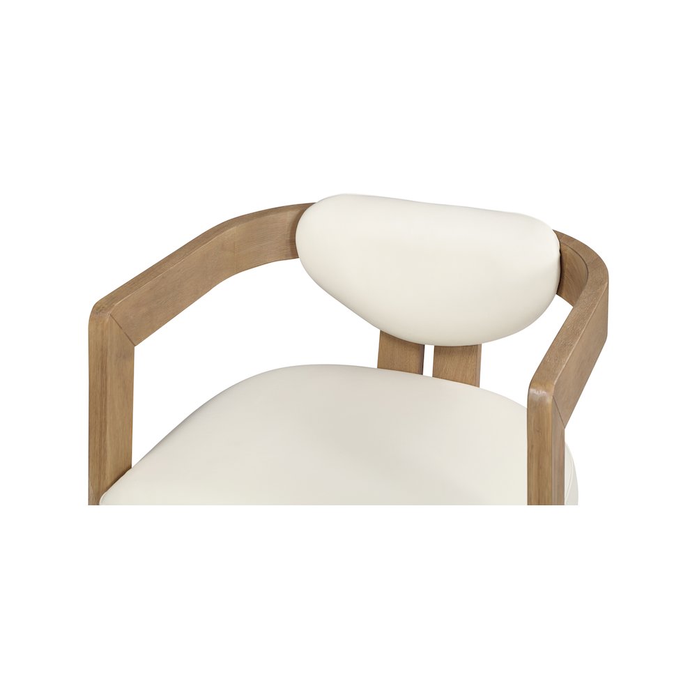 Carlyle Cream Vegan Leather Dining Chair
