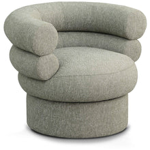 Valentina Green Linen Textured Fabric Accent Swivel Chair