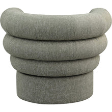 Valentina Green Linen Textured Fabric Accent Swivel Chair