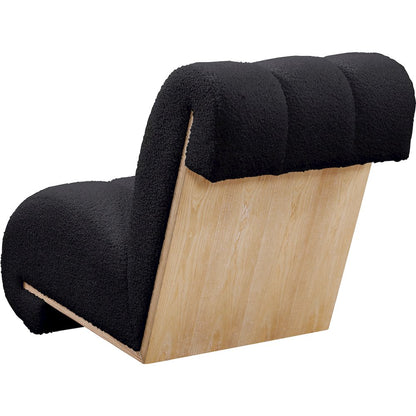 Swoon Black Faux Sheepskin Accent Chair
