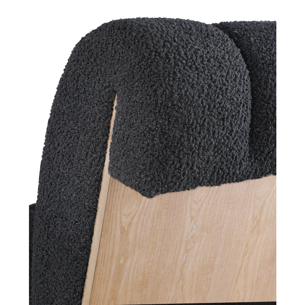 Swoon Black Faux Sheepskin Accent Chair