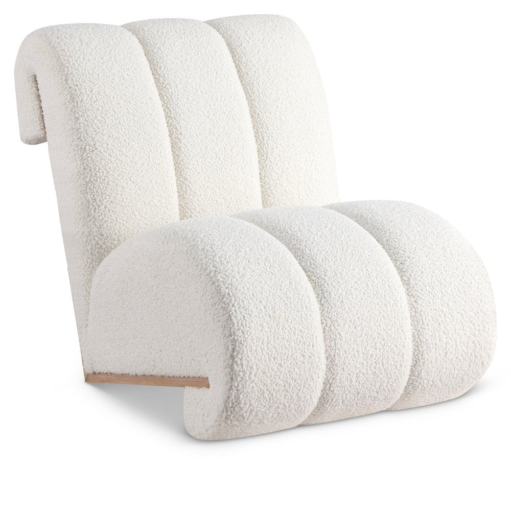 Swoon Cream Faux Sheepskin Accent Chair