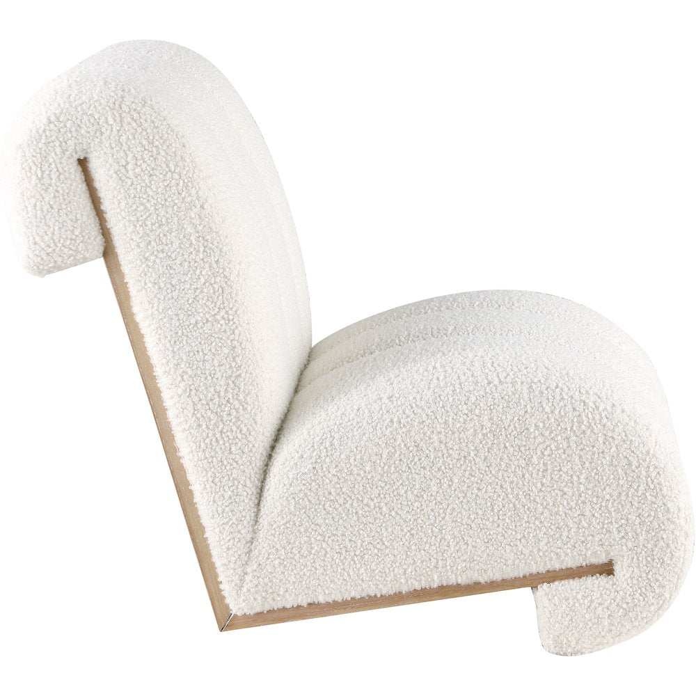 Swoon Cream Faux Sheepskin Accent Chair