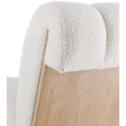 Swoon Cream Faux Sheepskin Accent Chair