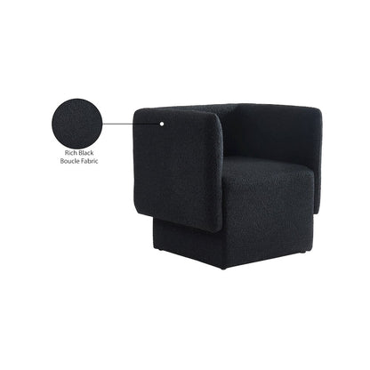 Vera Black Boucle Fabric Accent Chair
