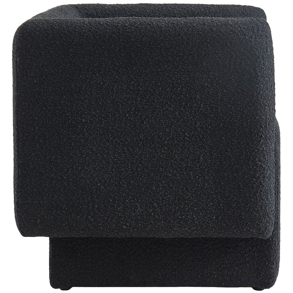 Vera Black Boucle Fabric Accent Chair