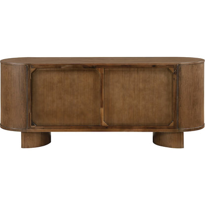 Caldra Brown Oak Veneer And Solid Wood Sideboard/Buffet