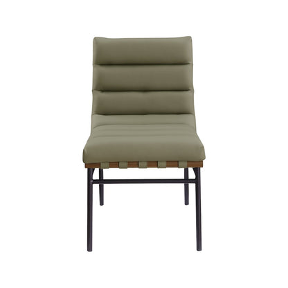 Burke Olive Vegan Leather Dining Chair, Set of 2
