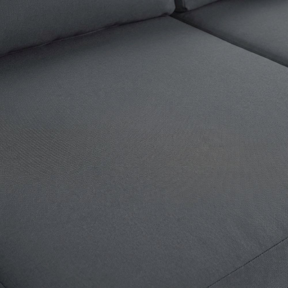Gray Fabric Outdoor Patio Modular Sectional With Contemporary Style