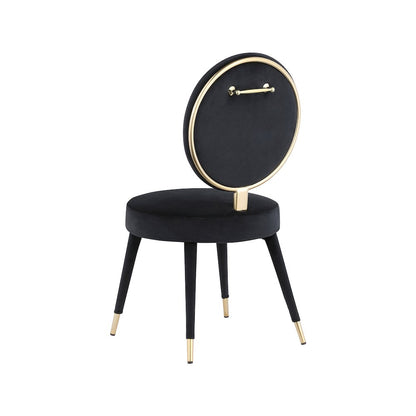 Brandy Black Velvet Dining Chair, Set of 2