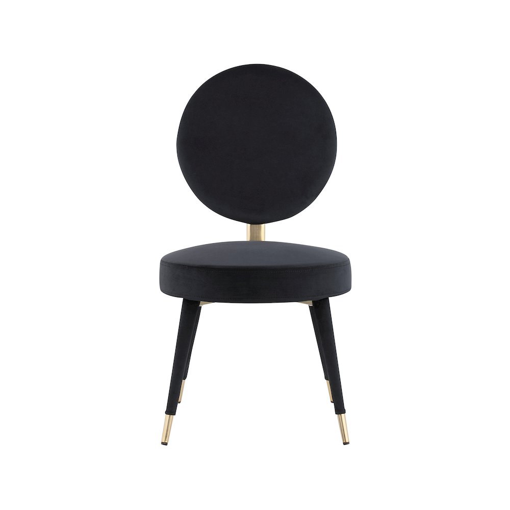 Brandy Black Velvet Dining Chair, Set of 2