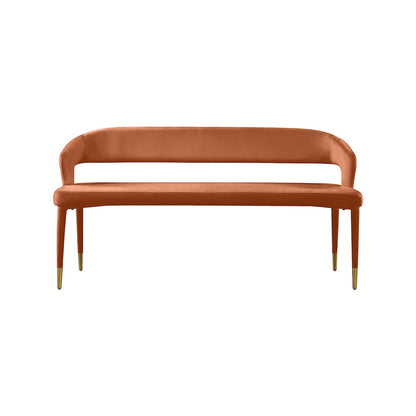 Destiny Cognac Velvet Bench