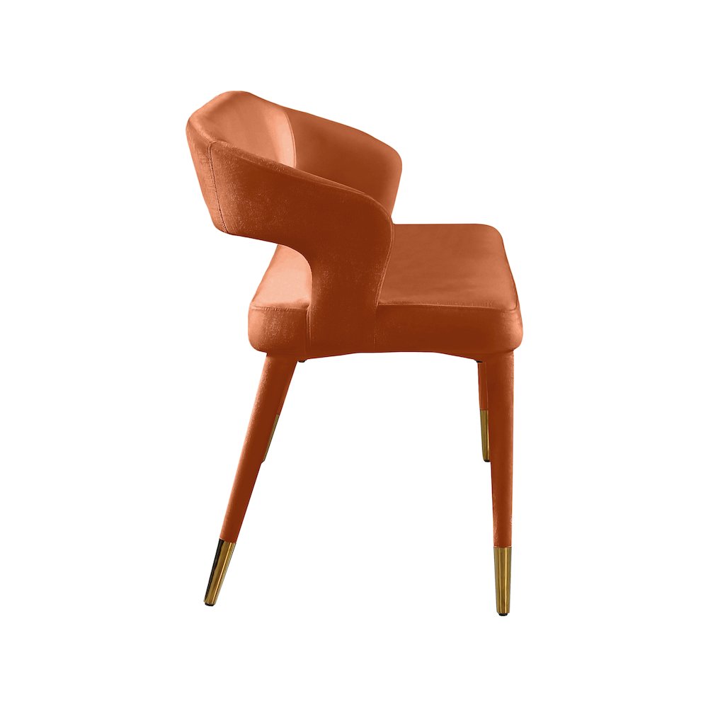 Destiny Cognac Velvet Bench