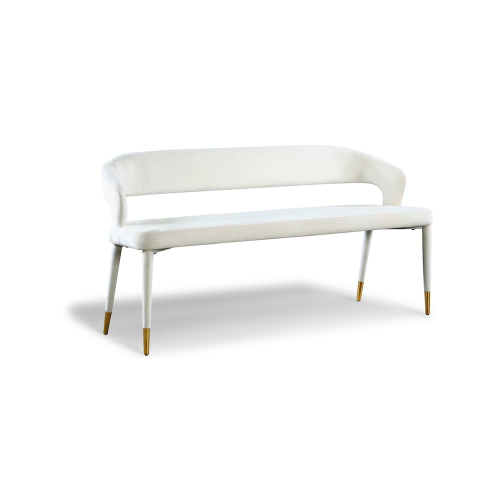 Destiny Cream Velvet Bench