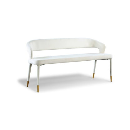Destiny Cream Velvet Bench