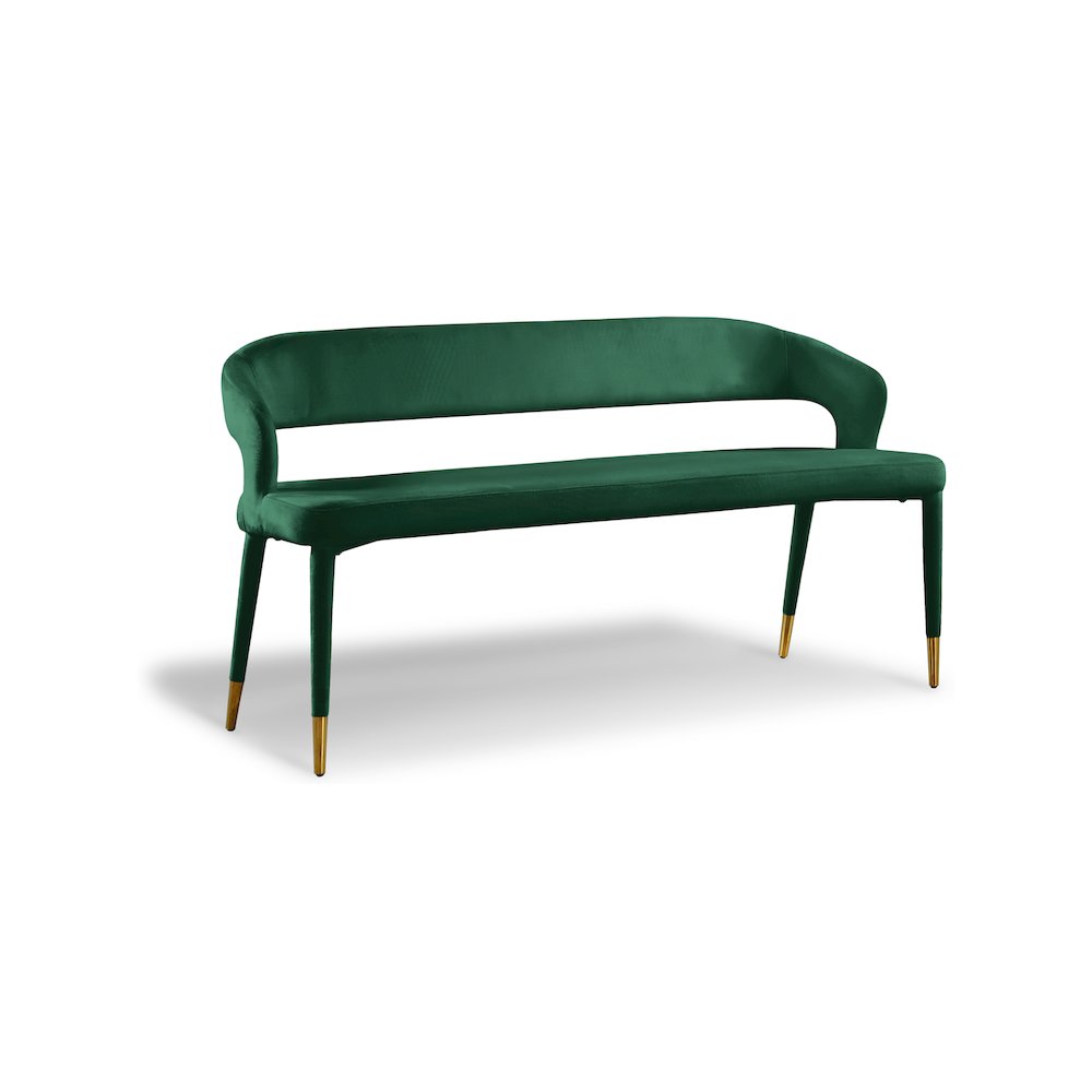 Destiny Green Velvet Bench